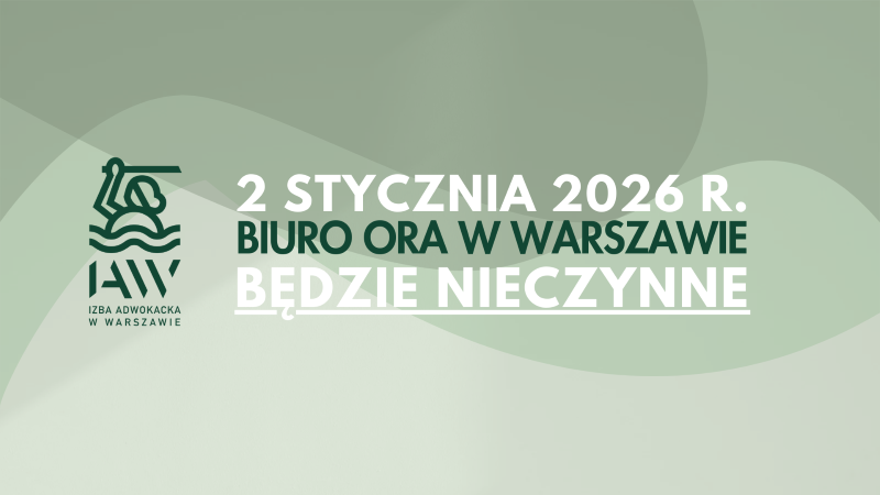 2 stycznia 2026 r. – Biuro ORA nieczynne