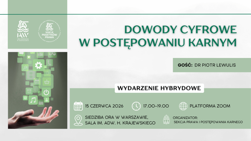 Szkolenie SPP: Dowody cyfrowe w postępowaniu karnym